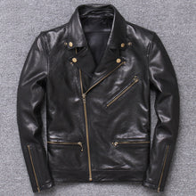 Load image into Gallery viewer, Lightweight Leather Sheepskin Motorcycle Jacket Single Coat | Regalia Lodge