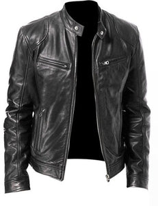 PU Leather Jacket Slim Leather Jacket | Regalia Lodge