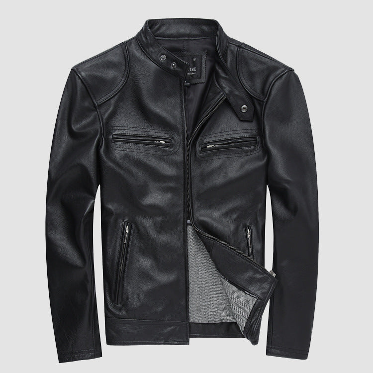PU leather men's casual Jacket-Leather jacket for mens | Regalia Lodge