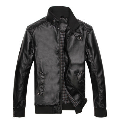 Men's Stand-Up Collar Padded Leather Jacket – Stylish & Warm | Regalia Lodge