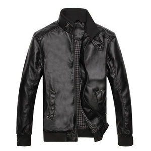 Men's Stand-Up Collar Padded Leather Jacket – Stylish & Warm | Regalia Lodge
