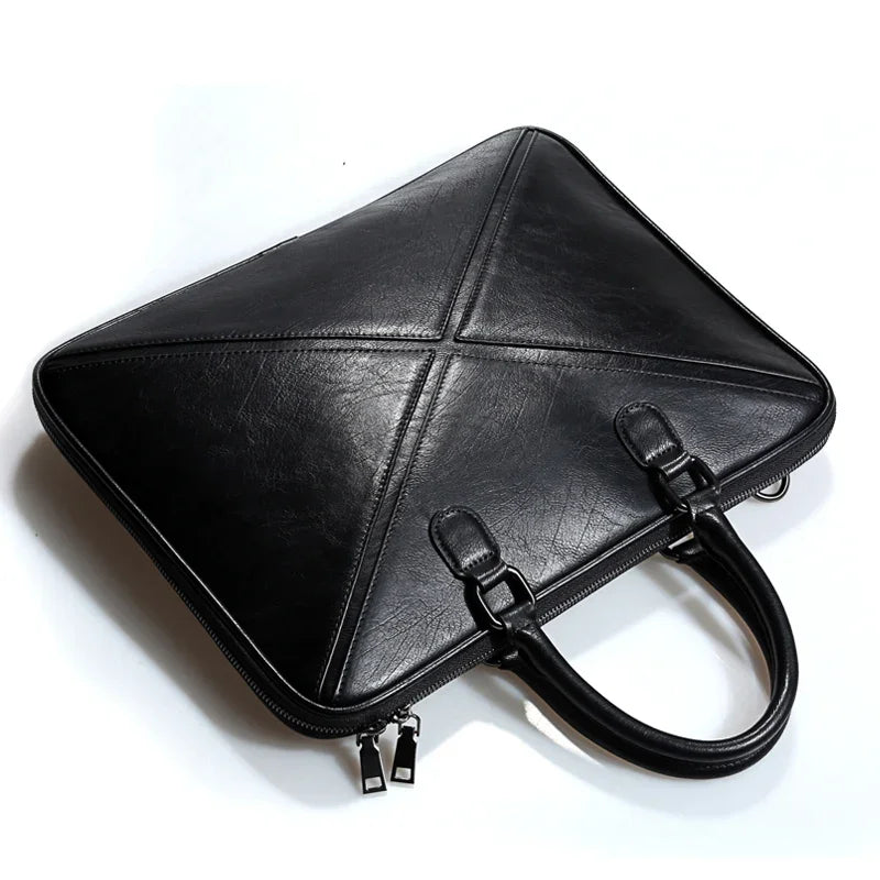 Men's briefcase leather business briefcase Portable Document briefcase Handbag Business Briefcase Official Briefcase | Regalia Lodge