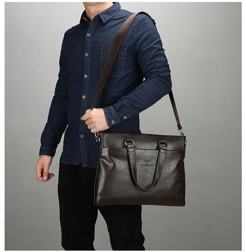 Men's business Synthetic leather briefcase Hard briefcase Handbag Business Briefcase | Regalia Lodge
