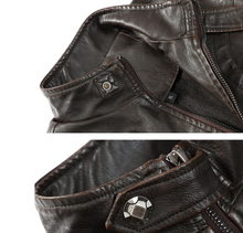 Load image into Gallery viewer, Men&#39;s PU Leather Jacket-Casual Leather jacket for mens-biker Lightweight Leather jacket | Regalia Lodge