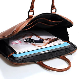 Men's briefcase leather business briefcase Portable Document briefcase Handbag Business Briefcase Official Briefcase | Regalia Lodge