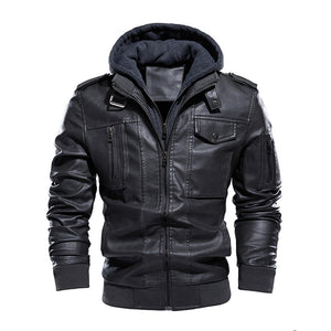 Men's Washed PU Leather Casual Men's Leather Jacket-Leather jacket for mens | Regalia Lodge