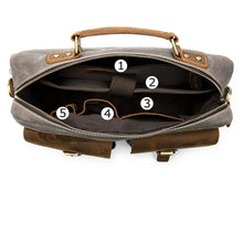画像をギャラリービューアに読み込む, Cowhide with cloth briefcase Men&#39;s Leather business briefcase Briefcase Official Briefcase Multifunctional Briefcase | Regalia Lodge