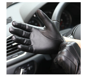 WARMEN men's PU leather gloves - WARMEN Winter Leather Gloves for Men-WARMEN Mens Texting Winter Gloves -Warmen Faux Leather Winter Gloves | Regalia Lodge