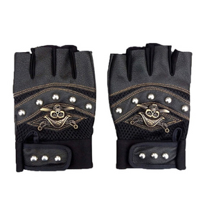 Men's leather gloves Men's leather fingerless gloves -black leather fingerless gloves | Regalia Lodge