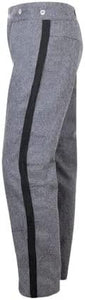 Civil War CS Sky Grey Trouser with 1.5 inch Yellow/Red/Black/Navy Rank Stripe-Civil War Trouser | Regalia Lodge