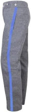Load image into Gallery viewer, Civil War CS Grey Trouser with 2&quot; inch Sky/Yellow/Red/Black/Navy Rank Stripe-Mens Civil War Trouser | Regalia Lodge