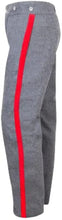 Load image into Gallery viewer, Civil War CS Grey Trouser with 1.5 inch Sky/Yellow/Red/Black/Navy Rank Stripe-Mens Civil War Trousers | Regalia Lodge