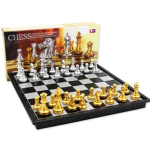Medieval Chess Set With Chessboard Gold Silver Chess Pieces Magnetic Board Chess Figure Sets | Regalia Lodge