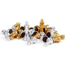 Carica l&#39;immagine nel visualizzatore di Gallery, Medieval Chess Set With Chessboard Gold Silver Chess Pieces Magnetic Board Chess Figure Sets | Regalia Lodge