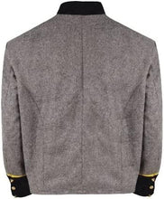 Load image into Gallery viewer, Civil War CS Officer&#39;s Grey with Black 3 Braid Double Breast Shell Jacket | Regalia Lodge