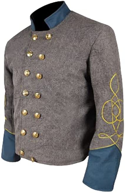 Civil War CSA Lt's Infantry 1 Braid Double Breast Wool Shell jacket | Regalia Lodge