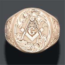 Load image into Gallery viewer, Men&#39;s Stainless Steel Masonic Ring Retro Punk | Regalia Lodge