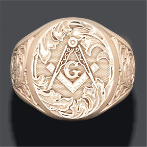 Men's Stainless Steel Masonic Ring Retro Punk | Regalia Lodge