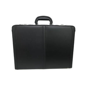 Expandable Leather Attache Briefcase Combination Locks Hard Case | Regalia Lodge