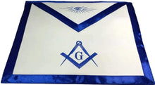 Carica l&#39;immagine nel visualizzatore di Gallery, Blue Satin Master Mason Apron Square Compass &amp; G | Regalia Lodge
