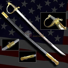 Carica l&#39;immagine nel visualizzatore di Gallery, Marine Corps Uniform Officer NCO Replica Dress Sword (Gold) | Regalia Lodge