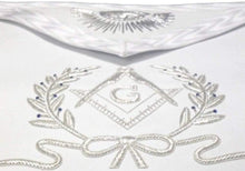 画像をギャラリービューアに読み込む, Hand Embroidered Masonic Master Mason Apron White | Regalia Lodge