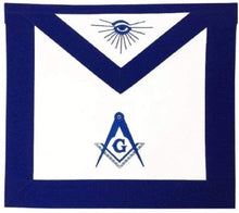Carica l&#39;immagine nel visualizzatore di Gallery, Masonic Blue Lodge Master Mason Apron Machine Embroidery Navy | Regalia Lodge