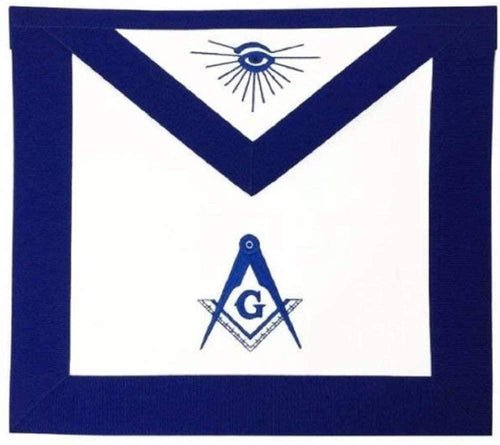 Masonic Blue Lodge Master Mason Apron Machine Embroidery Navy | Regalia Lodge