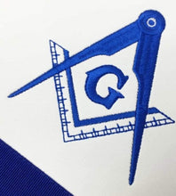 Carica l&#39;immagine nel visualizzatore di Gallery, Masonic Blue Lodge Master Mason Apron Machine Embroidery Navy | Regalia Lodge