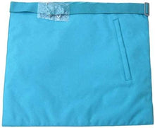 Load image into Gallery viewer, Master Mason Blue Lodge Apron - Sky Blue Moire with Three Rosettes | Regalia Lodge