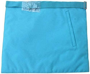 Master Mason Blue Lodge Apron - Sky Blue Moire with Three Rosettes | Regalia Lodge