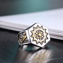 Load image into Gallery viewer, Men&#39;s Masonic Vintage Eye Alloy Ring | Regalia Lodge