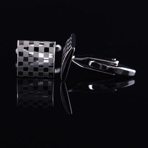 Men's Cufflink-Pair Checkerboard Pattern links-Cufflinks for Mens | Regalia Lodge