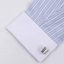 Carica l&#39;immagine nel visualizzatore di Gallery, Men&#39;s Cufflink-Pair Checkerboard Pattern links-Cufflinks for Mens | Regalia Lodge