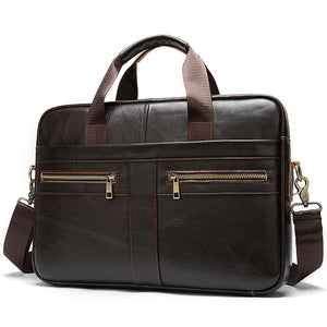 Business men briefcase cowhide layer Hard briefcase Handbag Business Briefcase | Regalia Lodge