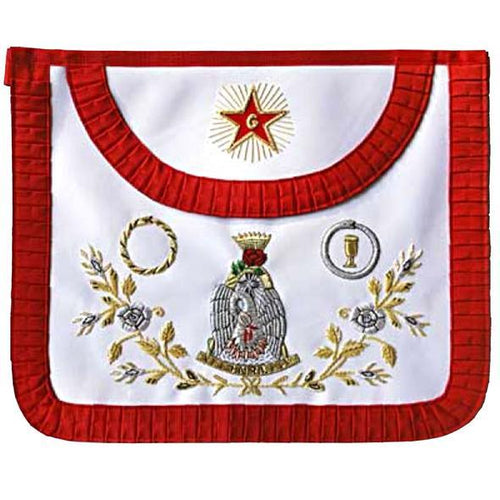 Masonic Scottish Rite AASR Round Satin apron 18th degree | Regalia Lodge