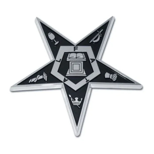 Eastern Star Chrome Emblem-Auto Emblems & Stickers - Dean Masonic Supply | Regalia Lodge