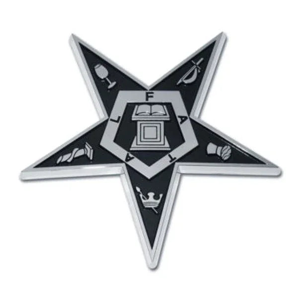Eastern Star Chrome Emblem-Auto Emblems & Stickers - Dean Masonic Supply | Regalia Lodge