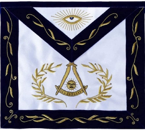 Blue Lodge Past Master Apron Bullion Hand Embroidered Masonic Regalia | Regalia Lodge