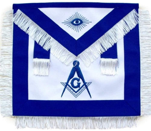 Masonic Master Mason Apron With White Fringe | Regalia Lodge