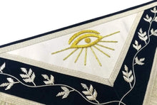 Charger l&#39;image dans la galerie, Masonic Past Master Apron Blue Hand Embroidered Silver Bullion | Regalia Lodge