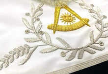 Charger l&#39;image dans la galerie, Masonic Past Master Apron Blue Hand Embroidered Silver Bullion | Regalia Lodge