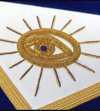 Charger l&#39;image dans la galerie, Masonic Past Master Hand Embroidered Apron Gold Embroidery Purple Velvet | Regalia Lodge