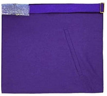 Charger l&#39;image dans la galerie, Masonic Past Master Hand Embroidered Apron Gold Embroidery Purple Velvet | Regalia Lodge