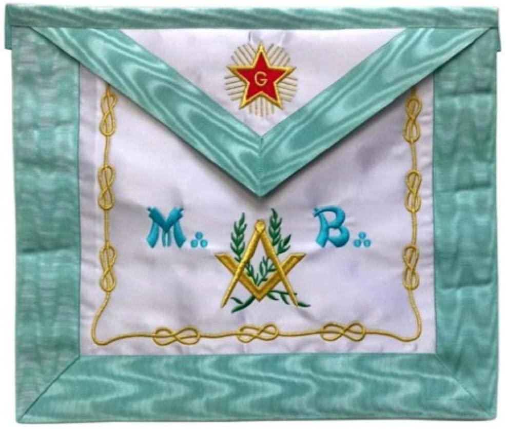 Master Mason French Rite / Modern Rite Star G Silk Apron - Sky Blue | Regalia Lodge