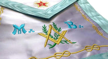 Carica l&#39;immagine nel visualizzatore di Gallery, Master Mason French Rite / Modern Rite Star G Silk Apron - Sky Blue | Regalia Lodge