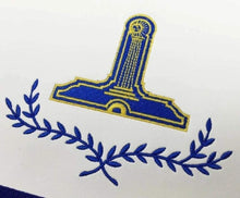 Carica l&#39;immagine nel visualizzatore di Gallery, Blue Lodge Officers Apron Set of 11 Machine Embroidered Masonic Regali | Regalia Lodge
