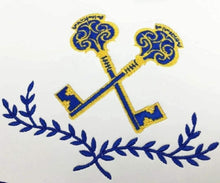 Carica l&#39;immagine nel visualizzatore di Gallery, Blue Lodge Officers Apron Set of 11 Machine Embroidered Masonic Regali | Regalia Lodge