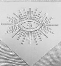 Load image into Gallery viewer, Masonic Blue Lodge White Machine Embroidery Apron with square compass with G | Regalia Lodge