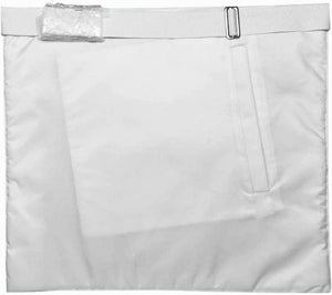 Masonic Blue Lodge White Machine Embroidery Apron with square compass with G | Regalia Lodge